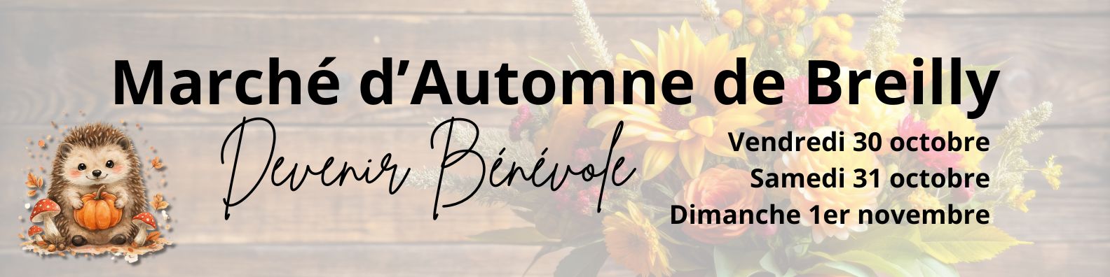 Candidature Bénévole Marché d'Automne